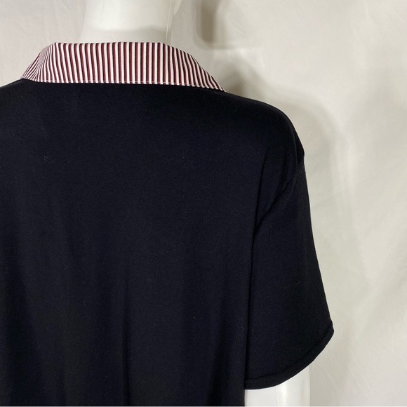 Fashion Bug Woman’s Striped Pocket & Collar Polo Shirt - Picture 5 of 7